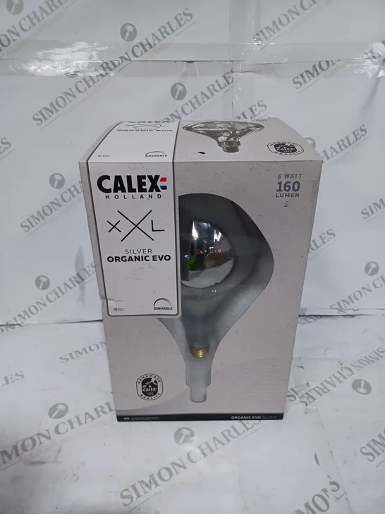 CALEX HOLLAND XXL SILVER ORGANIC EVO DIMMABLE E27 6 WATT 160 LUMEN BULB - COLLECTION ONLY