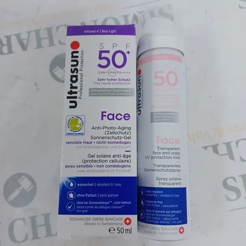 TWO ULTRASUN SPF 50+ GEL AND MIST