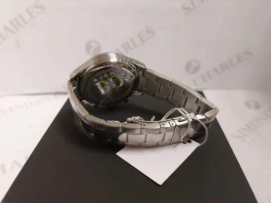 BOXED HUGO BOSS STAINLESS STEEL WATCH WITH BRACELET STRAP