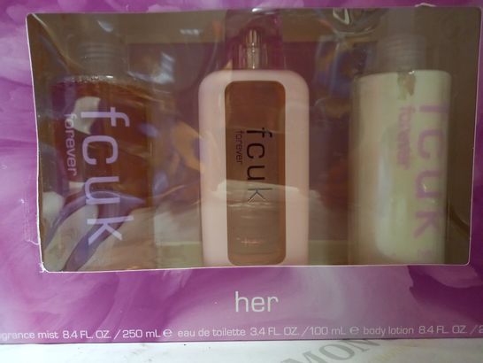 3 X BATHING & SKIN CARE GIFT SETS FOR HER: FCUK, NIVEA & LA PALOMA