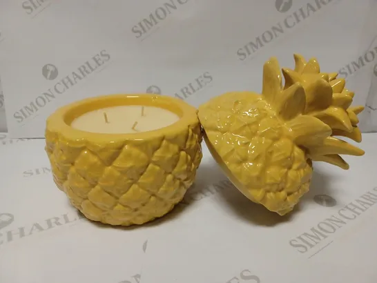 HOMEWORX BY HARRY SLATKIN LARGE CERAMIC PINEAPPLE CANDLE