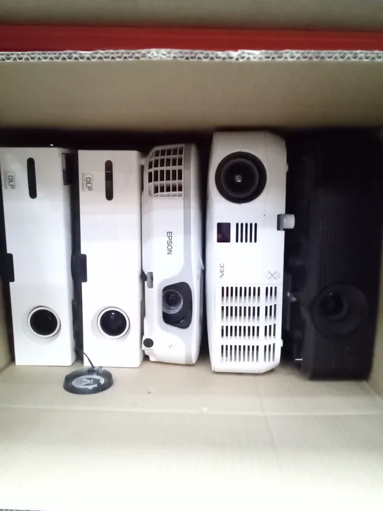 BOX OF PROJECTORS INCLUDING EPSON, DLP AND NEC