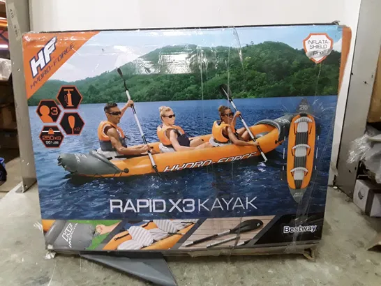 BOXED HYDRO-FORCE RAPID X3 3 PERSON INFLATABLE KAYAK