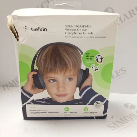 BOXED BELKIN SOUNDFORM MINI WIRELESS ON EAR HEADPHONES