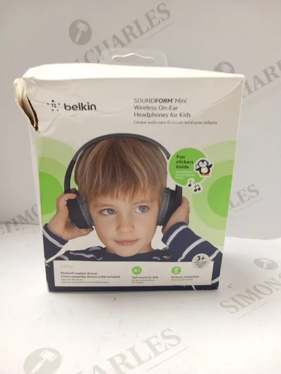 BOXED BELKIN SOUNDFORM MINI WIRELESS ON EAR HEADPHONES