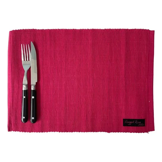 BAGGED RIBBY PINK COTTON PLACEMATS (SET OF 4)