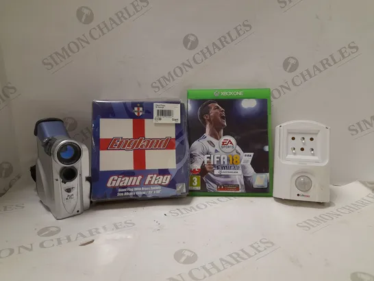 LOT OF APPROX 15 ASSORTED ITEMS TO INCLUDE - FIFA 18 XBOX ONE - OUYAMA CAMERA - 2.4 TFT LCD MONITIOR ECT