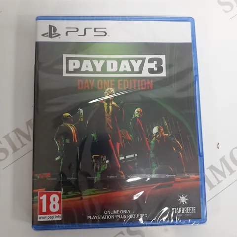 PLAYSTATION 5 PAYDAY 3 DAY ON EDITION