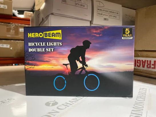 BOXED HEROBEAM BICYCLE LIGHTS DOUBLE SET 