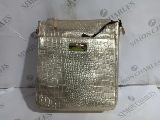 JULIEN MACDONALD CROCODILE SKIN BAG IN GOLD