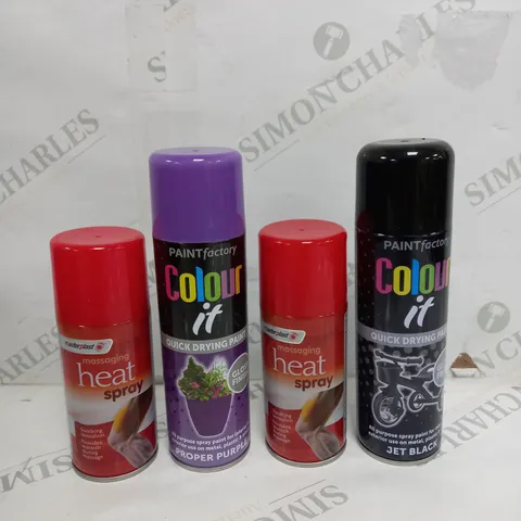 BOX OF APPROX 15 ASSORTED LIQUIDS TO INCLUDE - COLOUR IT & HEAT SPRAY ETC