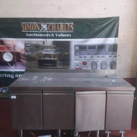 COMMERCIAL FOOD PREP STATION WITH UNDERCOUNTER FRIDGE 