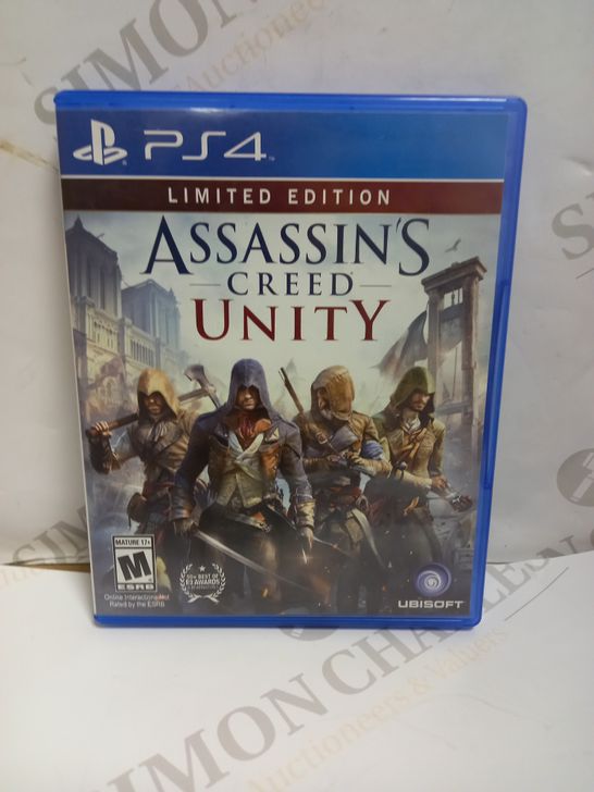 ASSASSIN'S CREED UNITY LIMITED EDITION PLAYSTATION 4 GAME