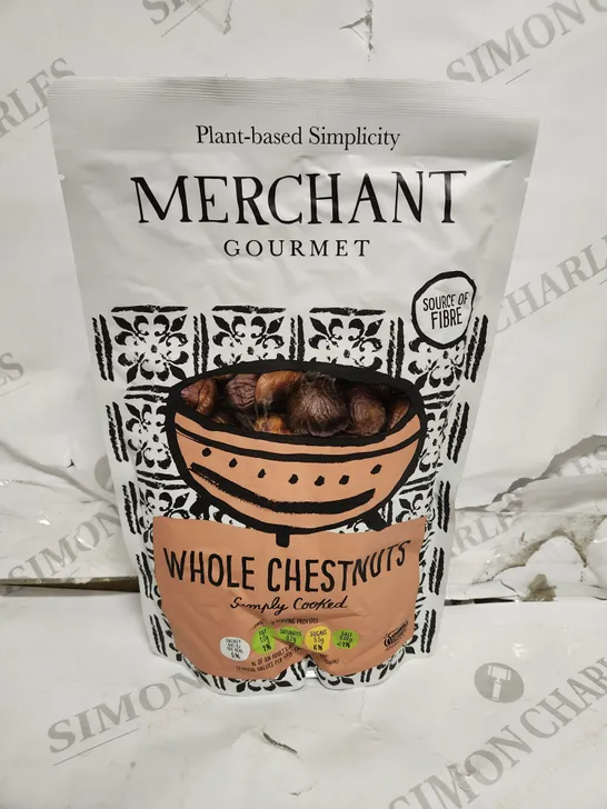 BOX OF APPROXIMATELY 8 MERCHANT GOURMET SIMPLY COOKED WHOLE CHESTNUTS 500G (USE BY JUNE 2023)