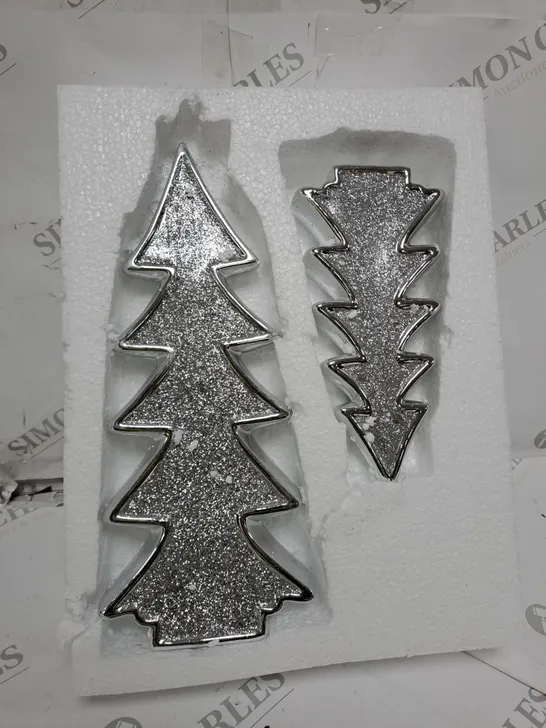 JM BY JULIEN MACDONALD SET OF 2 GLITTER TREES