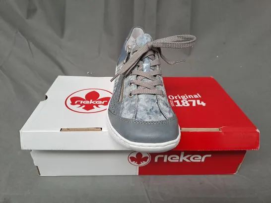 BOXED PAIR OF RIEKER SHOES IN BLUE UK SIZE 6