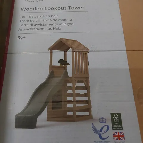 BOXED PLUM LOOKOUT TOWER WITH SLIDE (3 PIECES)