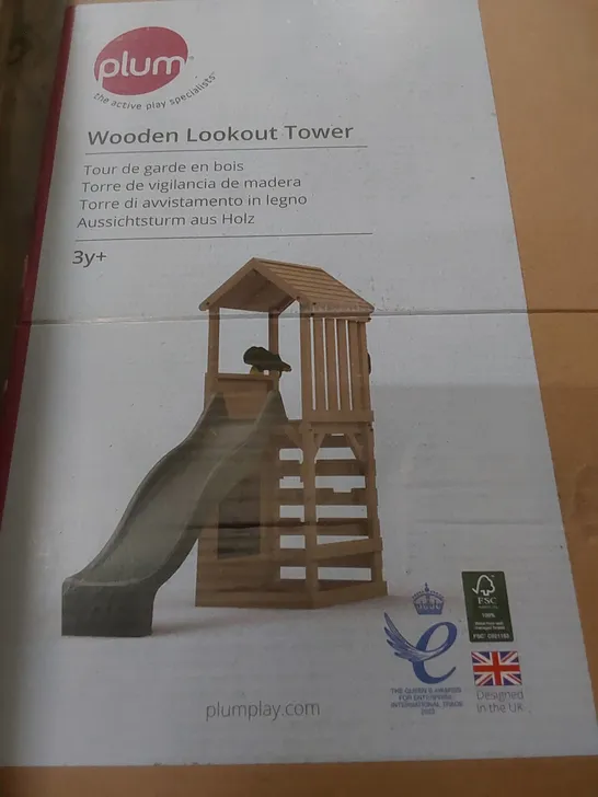 BOXED PLUM LOOKOUT TOWER WITH SLIDE (3 PIECES)