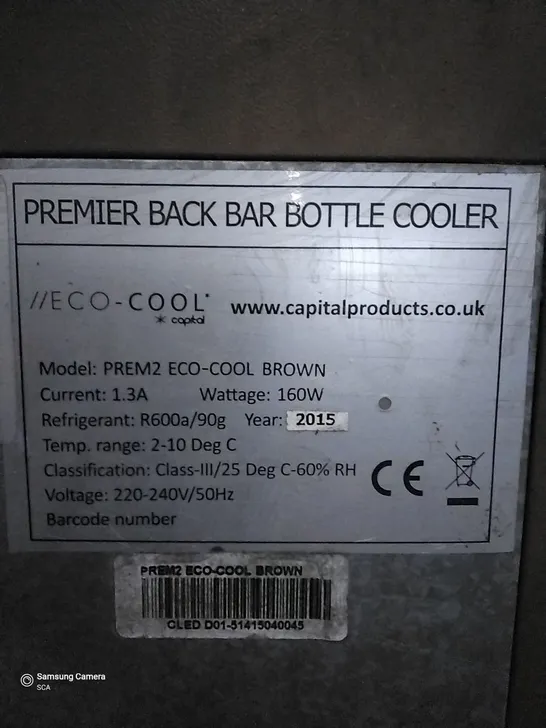 ECO-COOL PREMIER BACK BAR BOTTLE COOLER