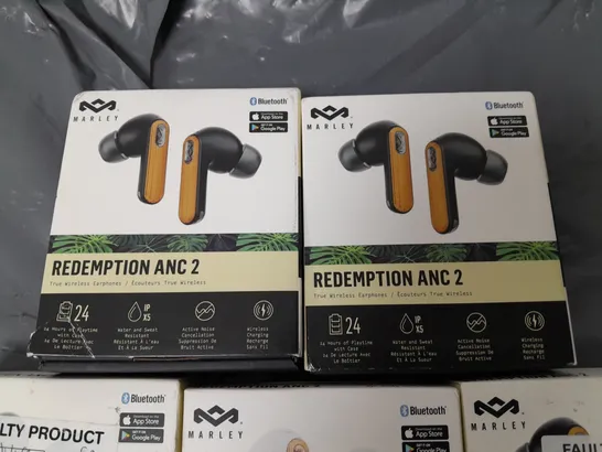 LOT OF 5 BOXED MARLEY REDEMPTION ANC 2 TRUE WIRELESS EARBUDS