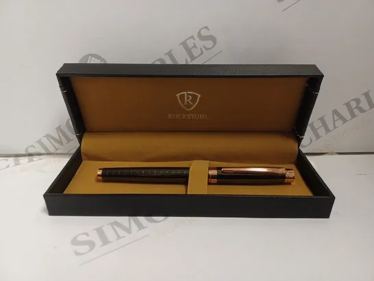 BOXED RUCKSTUHL LUXURY STAINLESS STEEL BALLPOINT PEN 