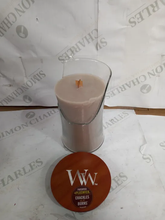 WOODWICK TONKA & ALMOND MILK LARGE HOURGLASS CANDLE RRP £3299