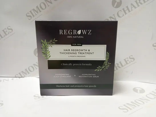 REGROWZ HAIR REGROWTH & THICKENING TREATMENT SIX MONTH PROGRAM FOR MEN	