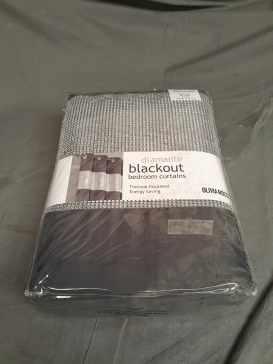 DIAMANTE BLACKOUT BEDROOM CURTAINS