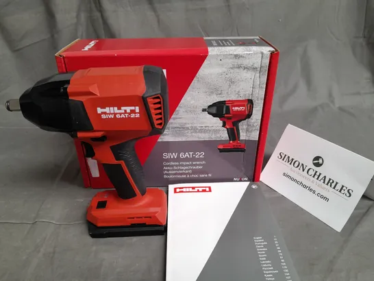 BOXED HILTI CORDLESS IMPACT WRENCH - SIW 6AT-22