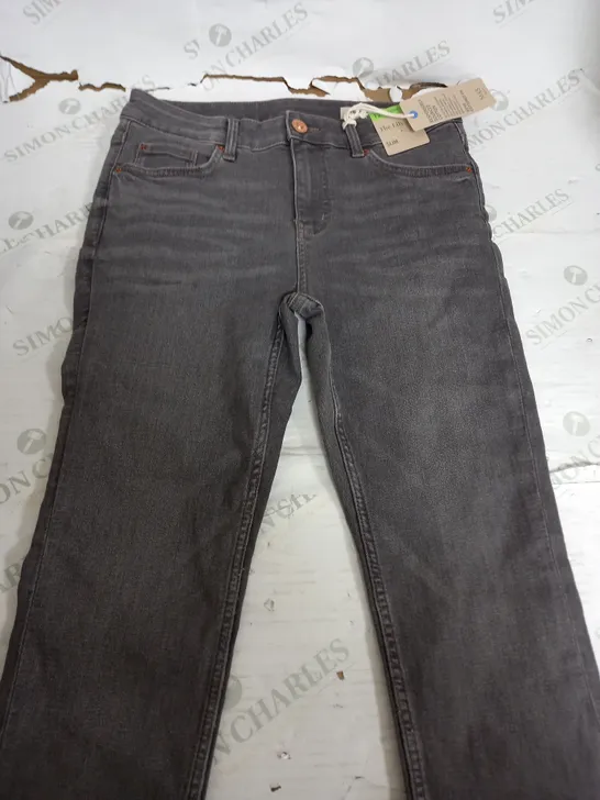 M&S THE LILY SLIM LIGHT GREY JEANS - 12 EXTRA SHORT