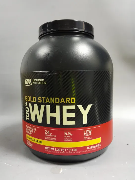 SEALED OPTIMUM NUTRITION GOLD STANDARD WHEY - BANANA CREAM 2.28KG