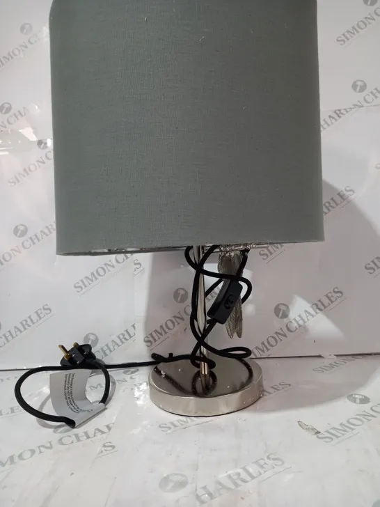 ALISON CORK SILVER SINGLE PARROT DETAIL TABLE LAMP