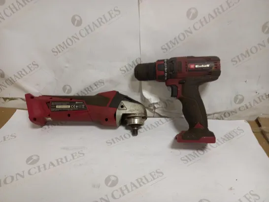 EINHELL POWER X-CHANGE 18V CORDLESS IMPACT DRILL AND CORDLESS ANGLE GRINDER