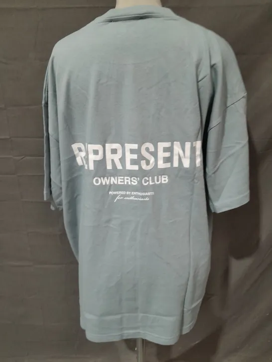 REPRESENT OWNERS CLUB T-SHIRT IN POWDER BLUE - L