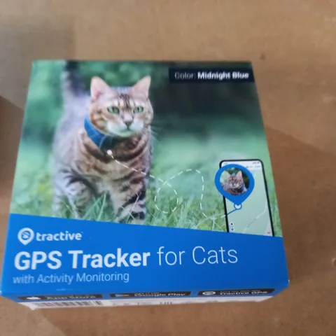 BOXED TRACTIVE GPS TRACKER FOR CATS - MIDNIGHT BLUE