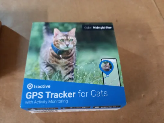 BOXED TRACTIVE GPS TRACKER FOR CATS - MIDNIGHT BLUE