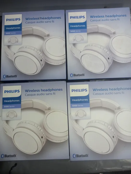 LOT OF 4 PHILIPS 5000 SERIES WIRELESS HEADPHONES