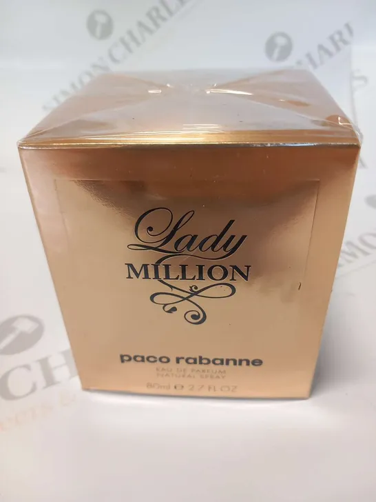 BOXED AND SEALED PACO RABANNE LADY MILLION EAU DE PARFUM 80ML