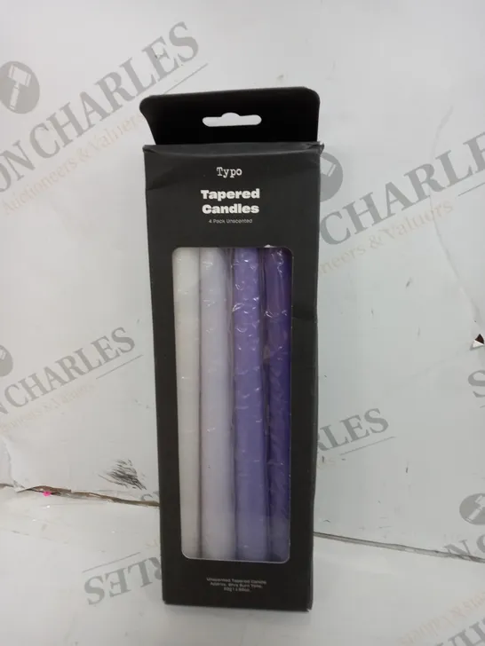 TYPO TAPERED CANDLES PURPLE GRADIENT