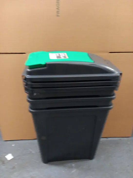 LOT OF 3 25L RECYCLING BINS