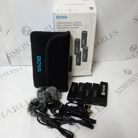 BOXED BOYA BY-W4 ULTRACOMPACT 2.4GHZ WIRELESS MICROPHONE SYSTEM 