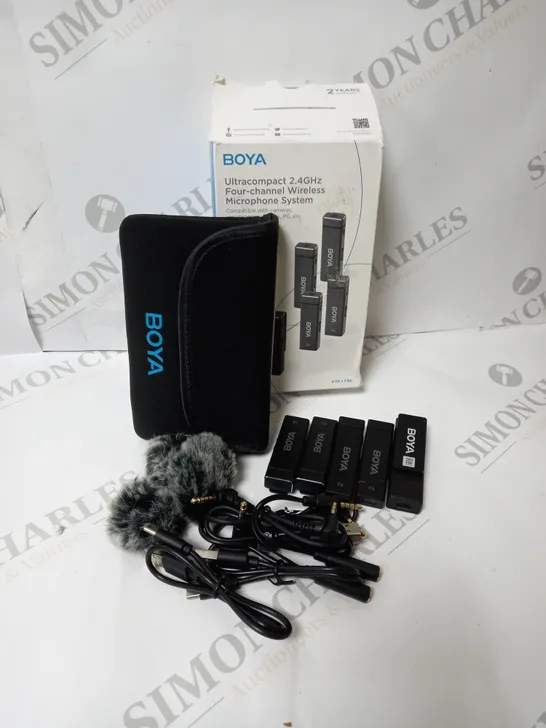 BOXED BOYA BY-W4 ULTRACOMPACT 2.4GHZ WIRELESS MICROPHONE SYSTEM 