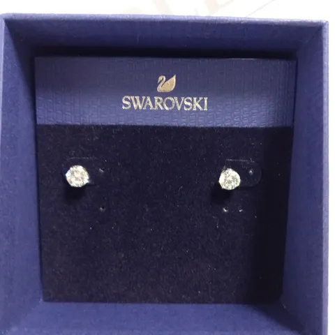 PAIR OF SWAROVSKI SILVER STUD EARRINGS WITH STONES