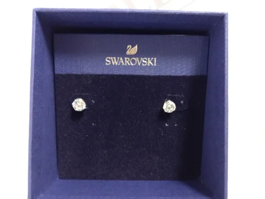 PAIR OF SWAROVSKI SILVER STUD EARRINGS WITH STONES