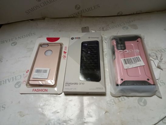 LOT OF 3 MOBILE PHONE CASES TO INCLUDE CASEOLOGY , FASHION , CASE ECT