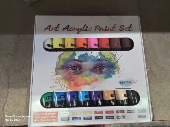 A BOX OF 3 BOXED ART ACRYLIC PAINT SETS