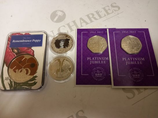 LOT OF 5 COLLECTIBLE COINS