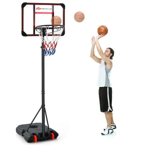 BOXED COSTWAY BASKETBALL HOOP AND GOAL SET WITH WHEEL FOR BASKETBALL GYM