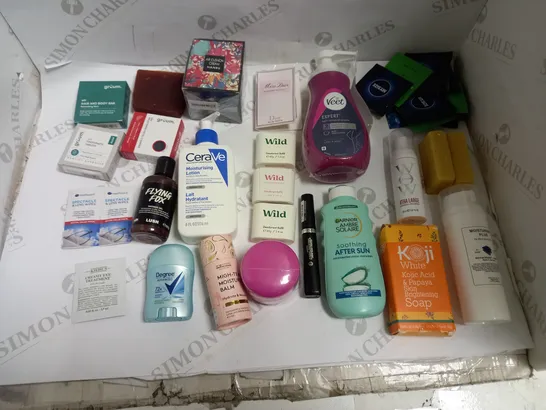 LOT OF APPROX 20 ASSORTED HEALTH AND BEAUTY ITEMS TO INCLUDE SOAP, SKIN CREAM, CONDOMS ETC