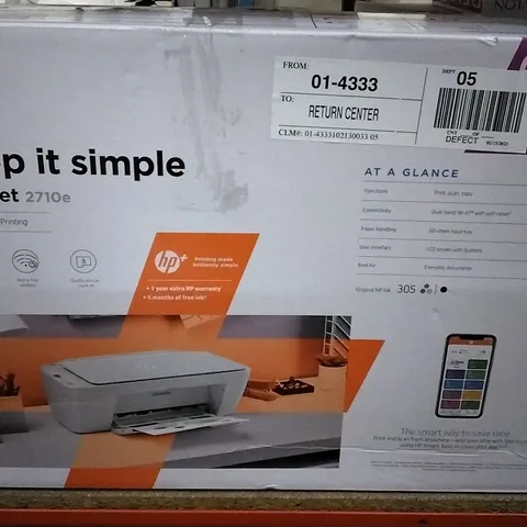 HP KEEP IT SIMPLE DESKJET 2710E PRINTER